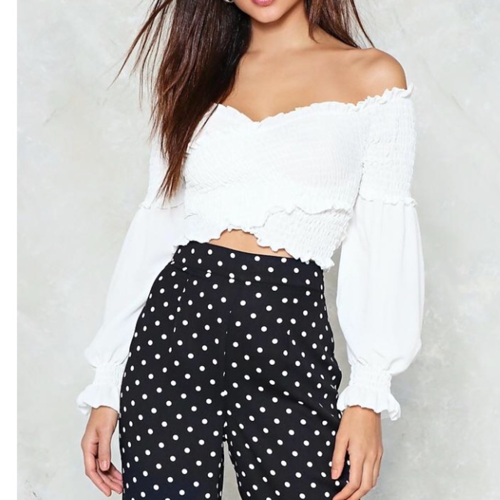 White crop top